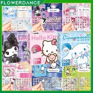 60pcs/box Sanrio Cartoon Sticker Kuromi Melody Cinnamon Roll Hellokitty Waterproof Sticker Cute Mate