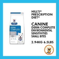 Hill's® Prescription Diet® Canine Derm Complete Small Bites Dry Dog Food 2.94kg 6.5lbs Small Bites