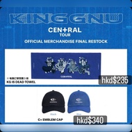代購 King Gnu Cen+tral Tour 藍色 毛巾 KG IS DEAD TOWEL C+ EMBLEM CAP 帽 周邊 kinggnu 台灣寄出 請閱內文