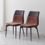 cwegvfwg564.sg Minimalist Leather Italian Leisure Chair Model Room Home Designer Cotton Linen Backre