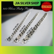 Ready Stock | 925 纯银 小孩手链 | Original 925 Silver Bracelet Bangle SM Baby/Kids | Gelang Tangan Budak Lelaki Perak 925