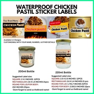 ☫ ✢ WATERPROOF CHICKEN PASTIL STICKER LABELS