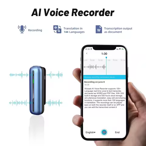 Wooask S01 Offline Voice Translation Recorder Mini Digital Recording Translator Language Translator 