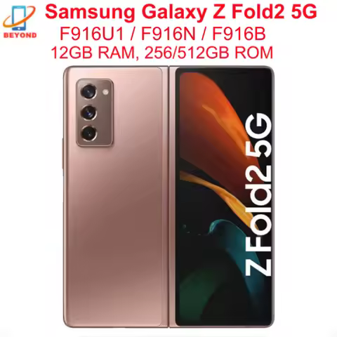 Samsung Galaxy Z Fold 2 Fold2 5G F916N F916U1 F916B 7.6" Foldable AMOLED 12GB RAM 256/512GB ROM NFC 