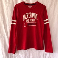 AUTHENTIC Abercrombie And Fitch Kids Red Long Sleeve Pullover Shirt Branded Thrift Preloved Ukay