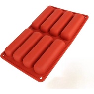 Finger Biscuit Silicone Mould 8 Cavities Cereal Bars Baking Mould Nonstick Chocolate Bar Mold for Ec