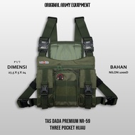 Tas Dada Pria Tactical Rompi Three Pocket Tas Dada Pria Tas Dada Pria Premium Model Terbaru NR-59 Ch