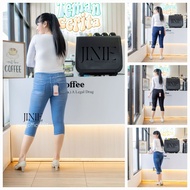 7/8 Pants Women's Plain Jeans Jumbo Jeans 7/8 Bige Size Jeans