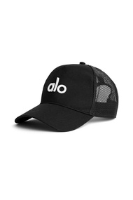 Alo Yoga Baseball Cap Embroidered Mesh Hard Top Hat Mens And Womens Peaked Cap Breathable Casual Sun