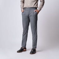VENGOZ - Men's Formal Pants Classic Double Button Gurkha Pants Grey
