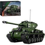 1/30 Scale Sherman M4A3E8 Tank Building Blocks and Construction Toy, Collectible Military-Themed Veh