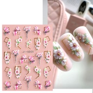 5D flower stickers, premium 5D embossed flower nail stickers - nail decoration accessories - nail ar