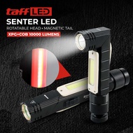 TaffLED Senter LED Rotatable Head Magnetic Tail XPG+COB 10000 Lumens - 3189A