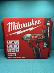 "台中工具老爹"MILWAUKEE 米沃奇 M12 BID-202C 12V 鋰電衝擊起子機 M12 BID