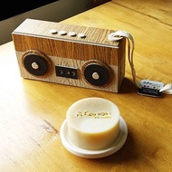 手工肥皂 2 入裝禮物盒 手提收音機造型 4 - 木質紋/棕色