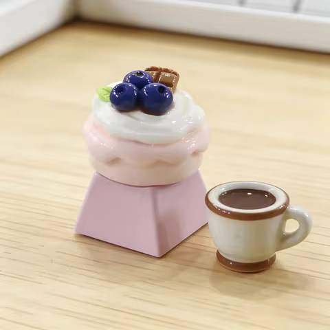Diy's Creative Mechanical Keyboard Keycap Cake Dessert Height Increase Keycap Single Attachment Suit