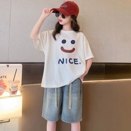 2026 Children's Clothing Short-Sleeved T-Shirt Summer Pure Cotton Women Printed Style Girls T-Shirt 