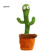 YX Dancing Doll Plush Toy Light-up Dancing Toy Singing Cactus Doll Toy for Kids and Adults Rechargeable Plush Doll Fun Dancing and Talking Features Perfect Gift for Ages
