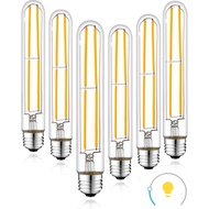 Long T10 LED Bulb, 7.3in Vintage Edison Dimmable Bulb 6W 2700K Warm White Tubular Bulbs, E26 Medium 