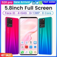 LOWEST PRICE! Cellphone S20 Pro Samsung 4GB RAM+64GB ROM 5.8 inches Full Screen Smart Phone Android Dual SIM Mobiles Gadgets