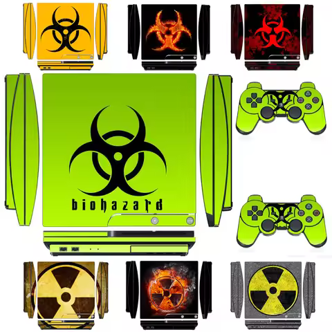 253 vinyl Skin Sticker Protector for Sony PS3 Slim PlayStation 3 Slim and 2 controller skins Sticker