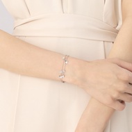 Zhoushengsheng Official Pt950 Heart Shadow Clover Platinum Bracelet Female Platinum Bracelet 54284B