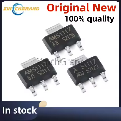 50pcs AMS1117 3V3 AMS1117-1.2 AMS1117-1.5 AMS1117-1.8 AMS1117-2.5 AMS1117-3.3 AMS1117-5.0 AMS1117-AD