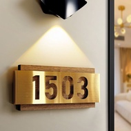 Gold House Number Plate Stainless Steel Customized House Sign Signage | Tanda Rumah | 门牌  号码牌 实木门牌号 