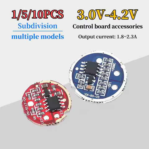Import T6 L2 U2 10W LED Driver Board Flashlight Dimming Control Board 17MM 20MM Red Blue Circuit Boa