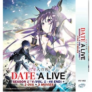 ANIME DVD DATE A LIVE SEASON 1-4 (VOL.1-46 END)+ 2 OVA + 3 MOVIES 6DVD