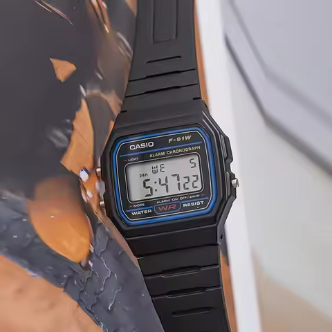 Casio F-91W-1 Fashion Simple Quartz Watch Retro Small Square LCD Display Waterproof Trendy Versatile