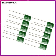 [Sharprepublic] 10 Pieces 0.047/2A473J Capacitors DIY for Electric Guitars Bass  Caps Green