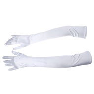 21 Inch Women Arm Long Satin Elbow Gloves for Evening Wedding Fancy Dress Costume
