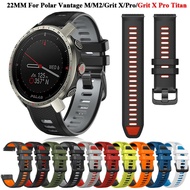 22mm Sports Silicone Strap For POLAR Grit X Pro Titan GritX / Vantage M M2 Watch Band Replacement Wristband Bracelet Accessories
