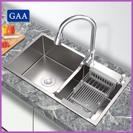✹ ▪ ◵ GAA Kitchen Lababo Sink Stainless for Kitchen Double Sink Heavy Duty Small Lababo Stainless C
