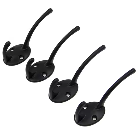 Wall-mounted Clothes Hook Double-hung Clothes Hook Hat Hook with 2 Screws