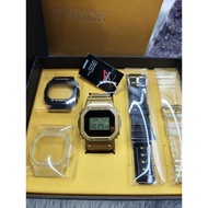 [100% ORIGINAL] Casio G-Shock DWE-5600HG-1 Special Box Set - Hip-Hop Gold Chain Edition