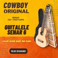 CC - Gitar Akustik Ukulele Lele Mini Kecil Cowboy Original Senar 6