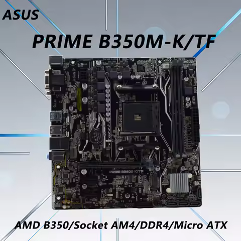 ASUS PRIME PRIME B350M-K/TF AM4 Motherboard AMD B350 CPU Support Ryzen 5 5600 5600G Ryzen 7 5700X3D 