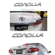 Corola Altis Embossed Letters for Toyota Altis Rear - Corola Altis Lettering Stickers for Toyota Alt