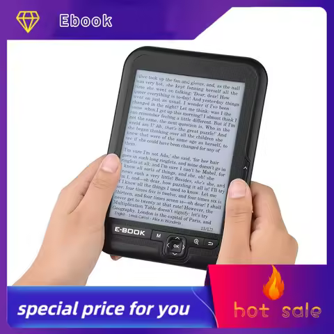 E-Reader, 6 inch E‑Book Reader with E‑Ink Screen, 1024 x 768 Resolution Display 300DPI Electronic Pa