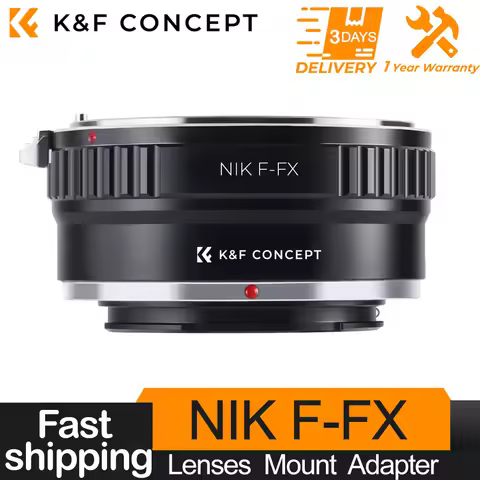 K&F CONCEPT NIK-FX Lens Adapter Ring for Nikon F Lens to Fujifilm Fuji FX Mount X-A2 X-A7 X-A10 X-Pr
