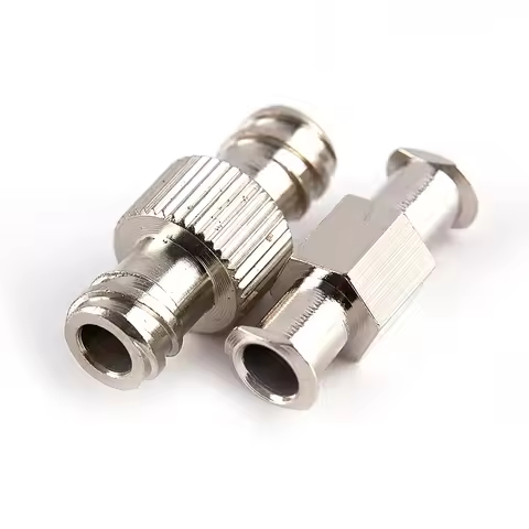 Luer Lock Metal Adapter Coupler Double Joints Female To Female Connector For Luer Syringe Pneumatic 