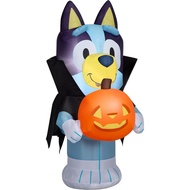Gemmy Airblown Bluey in Vampire Costume Bluey, 3.5 ft Tall, Blue