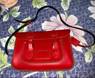 The Leather Satchel Co 紅色文青袋