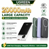 【3C+Qi2】UGREEN 20000mAh Powerbank Wireless Magnetic 22.5W Fast Charging Portable Charger Support iPh