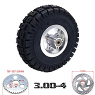 3.00-4 Electric Scooter Front Wheel with  tyre Alloy Rim hub and inner tube wheels Gas scooter bike 