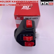 CODE X69B HOLDER ASSY RIGHT MIO MODIF HOLDER RH SWITCH HANDLE SWITCH PLUS HAZARD MIO VIETNAM JUPITER