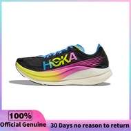 ของแท้อย่างเป็นทางการ HOKA ONE ONE ROCKET X2 Men's and Women's Sports Shoes 1127927 - BKML The Same 