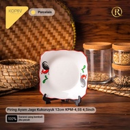 Kukuruyuk Rooster Plate 12cm Kopin KPM-4.5S 4.5inch Porcelain